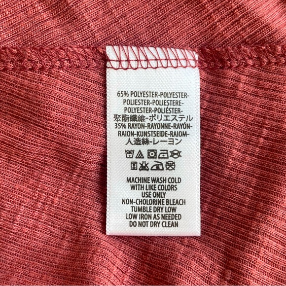 Free People • Coral Orange Tank Top Ribbed Red Sexy Fit Bohemian - Picture 7 of 7